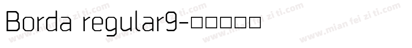 Borda regular9字体转换